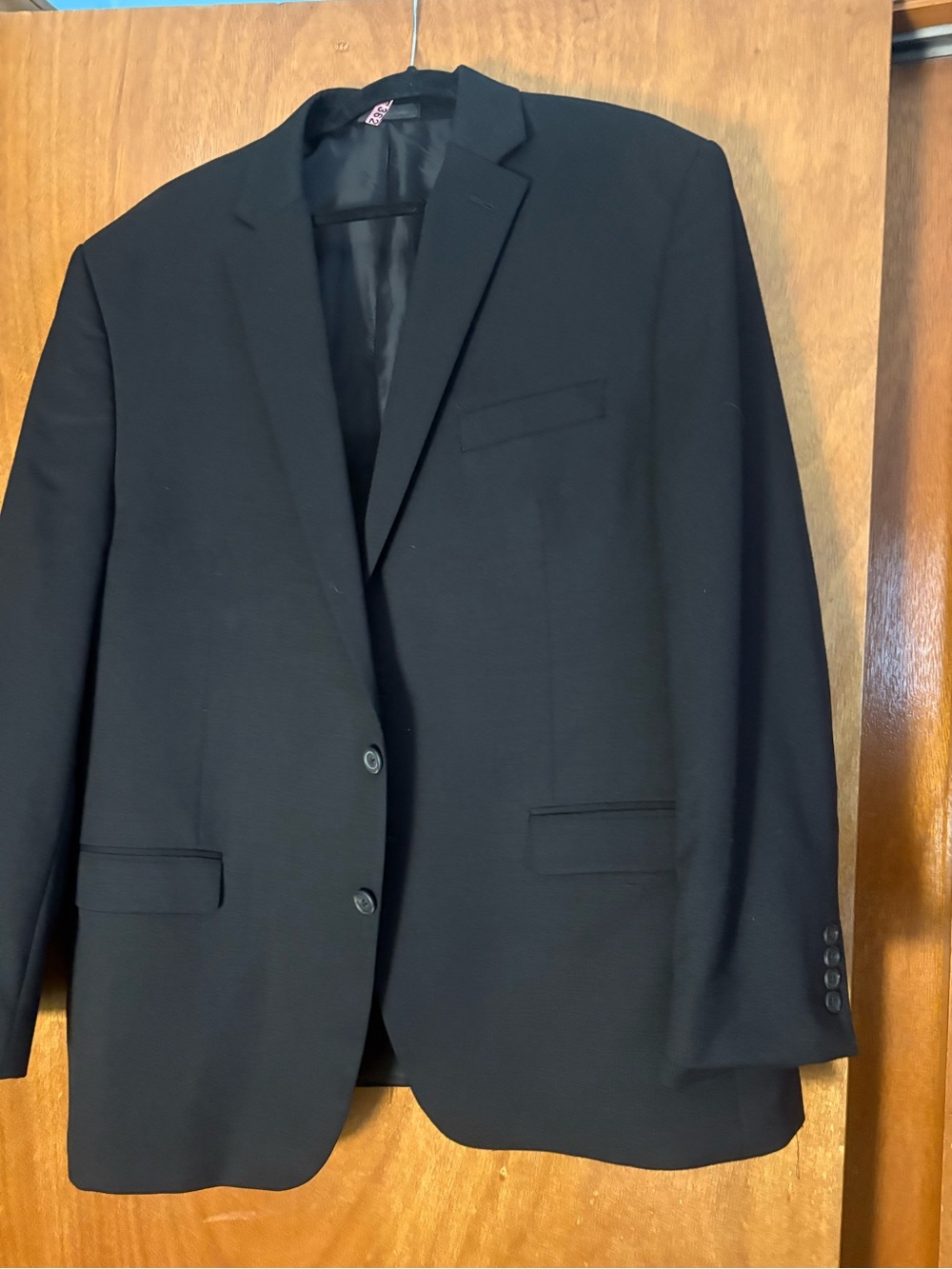 Men's Classic Black Blazer - Tailored Two-Button Suit Jacket chaps